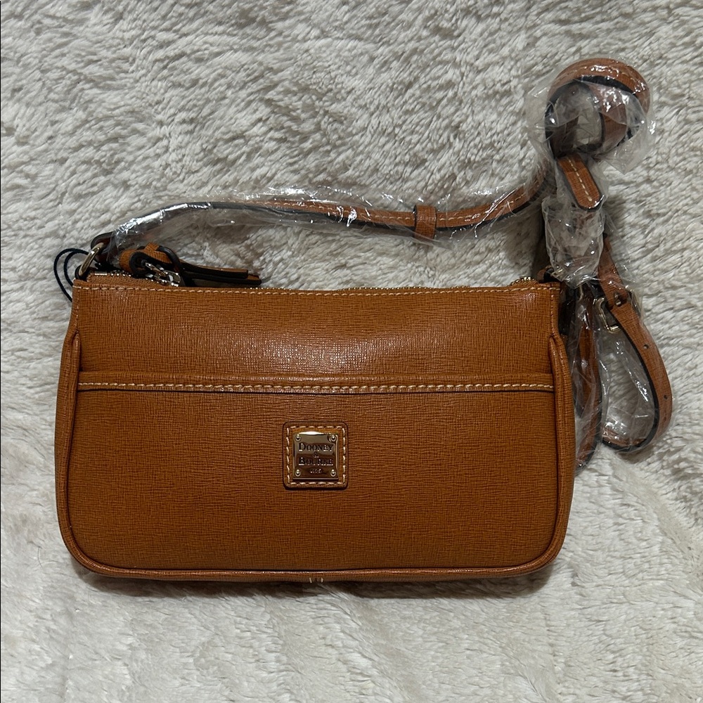 Dooney & Bourke Tan Leather Shoulder Bag - Picture 2 of 4